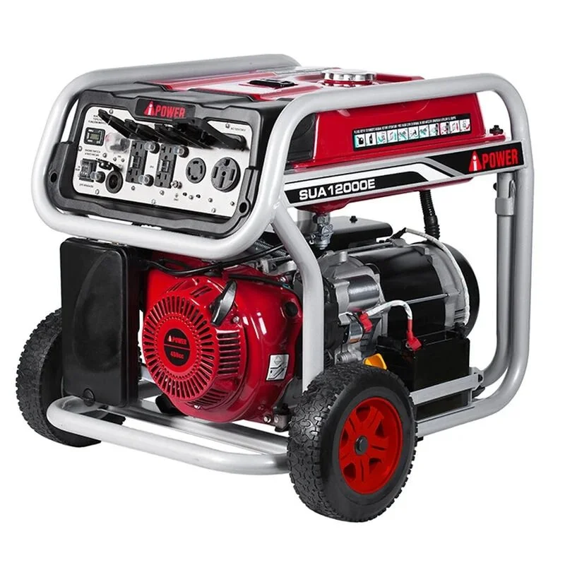 A-iPower 12000W Portable Gas Generator with Electric Start and Wheel Kit
