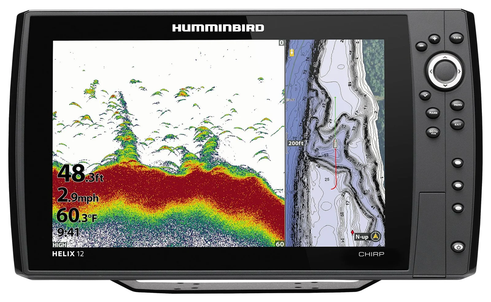 Humminbird 12 Inch CHIRP Side Imaging GPS Fish Finder and Chartplotter - Image 2