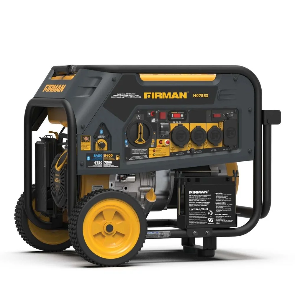 Firman 7500/9400W Dual Fuel Portable Generator with Electric Start