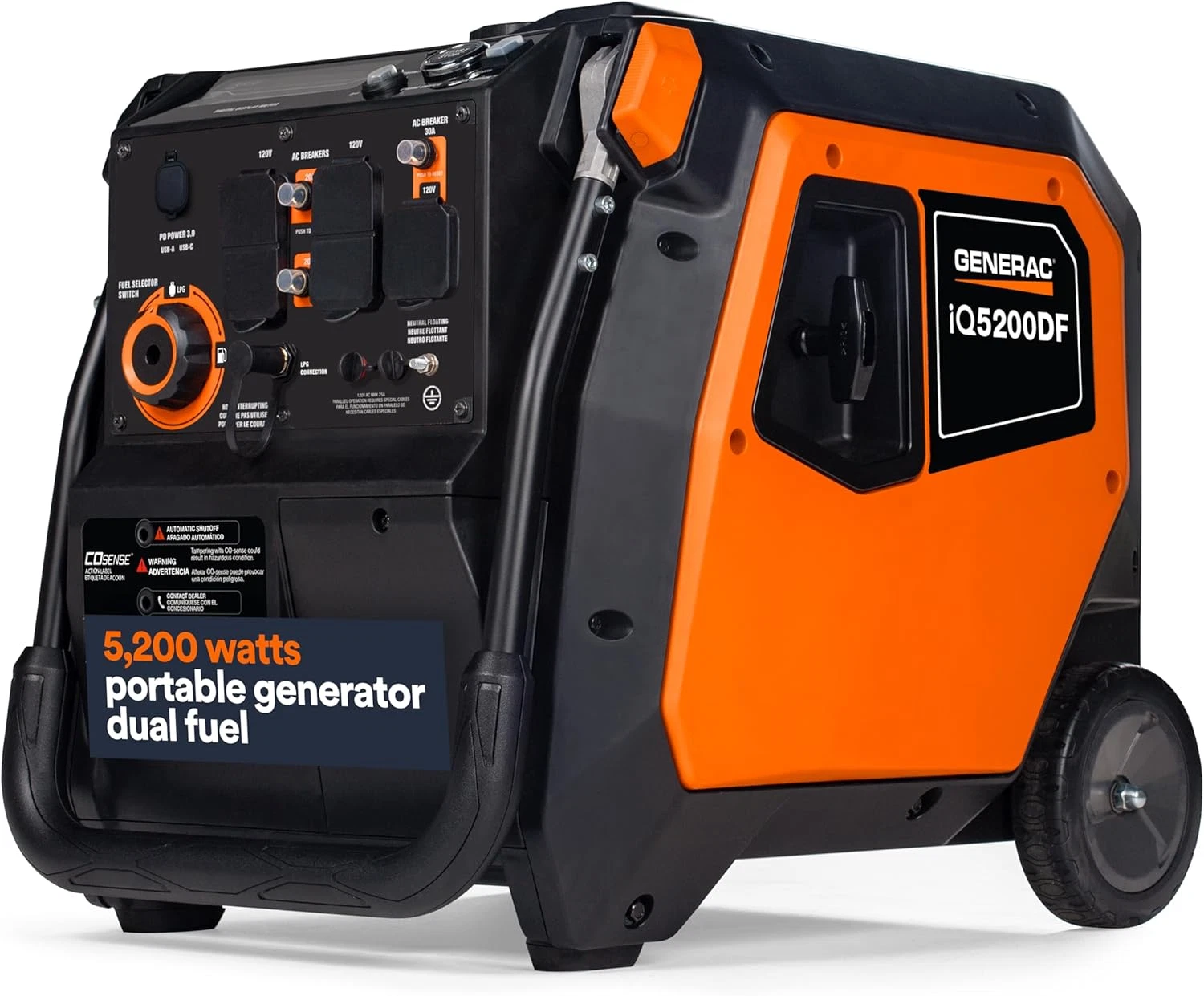 Generac 3900W Electric Start Dual Fuel Inverter Generator - Image 6