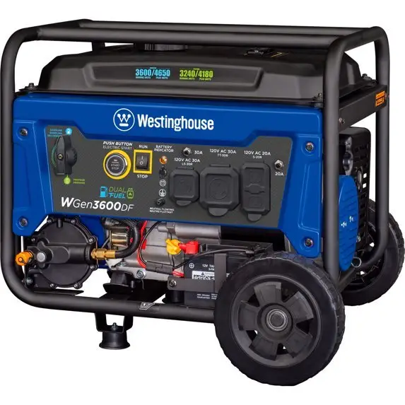 Westinghouse 4650W Dual Fuel Portable Generator with Remote Electric Start