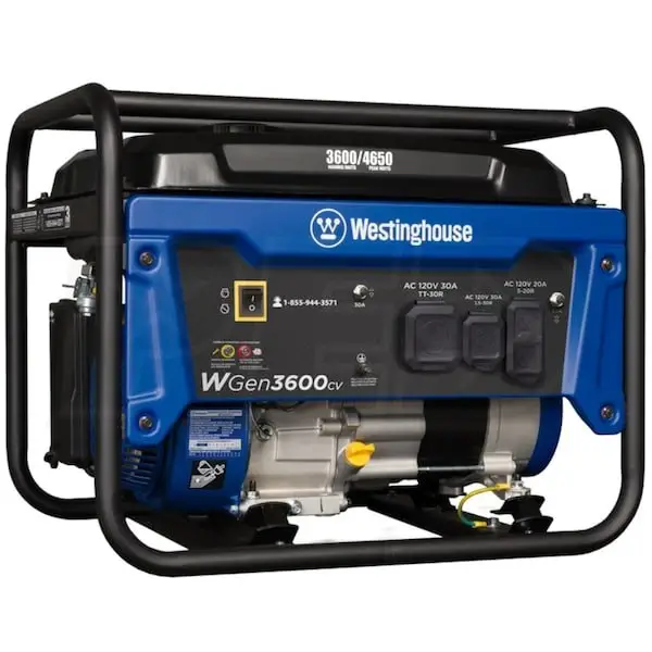 Westinghouse 3600W Portable Generator with RV Outlet and CO Sensor