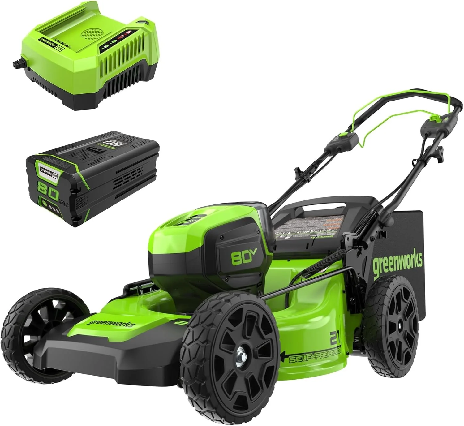 Greenworks 80V 21 Inch Cordless Self-Propelled Lawn Mower