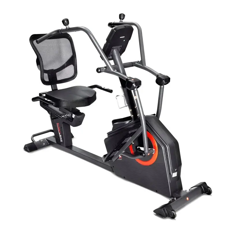 Sunny Health & Fitness Smart Recumbent Cross Trainer Elliptical Exercise Bike