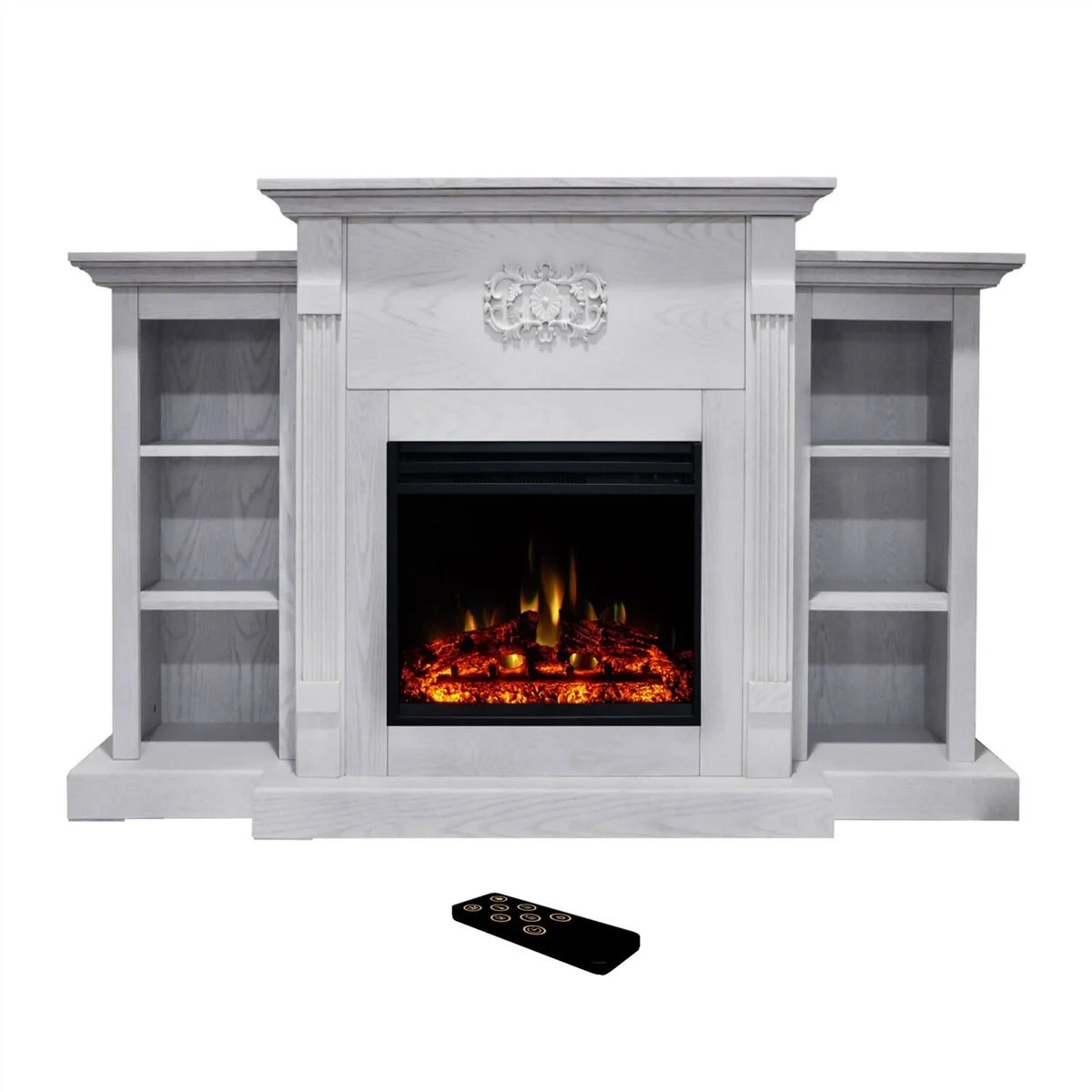 Cambridge Electric Fireplace with Display Shelves - Image 5