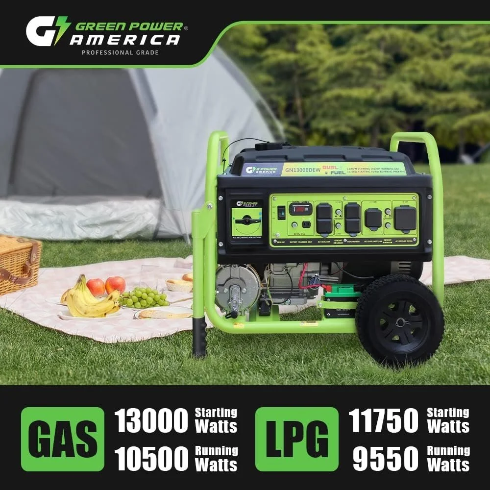 13,000W Dual Fuel Portable Generator with Electric Start, Home Backup and RV Ready - Image 5