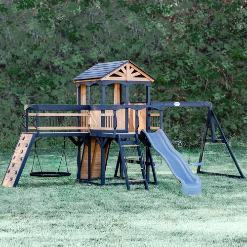 Backyard Discovery Wooden Swing Set Playset