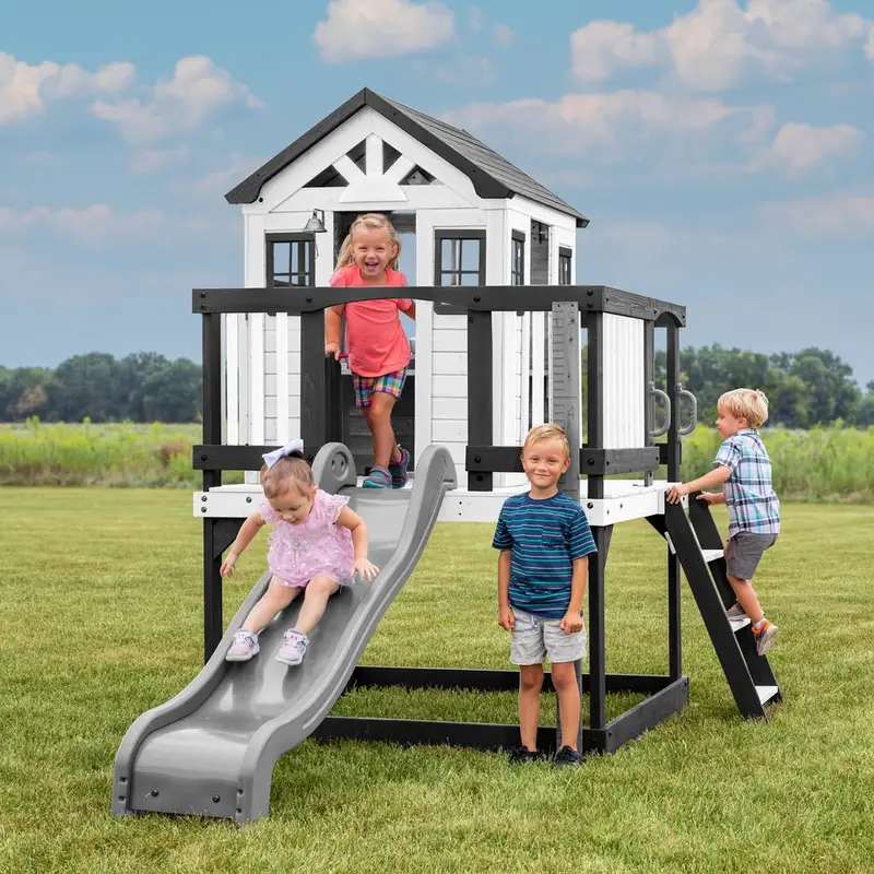 Backyard Discovery Elevated Wooden Playhouse