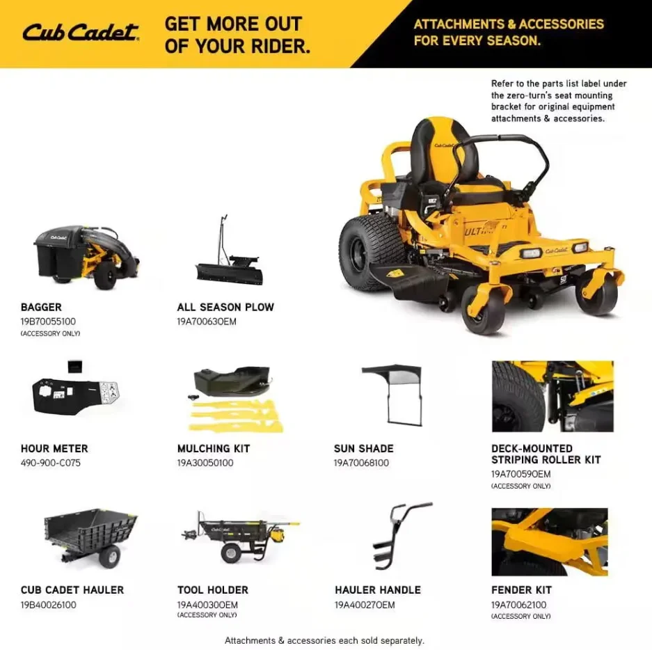 Cub Cadet 50 Inch Zero-Turn Riding Lawn Mower - Image 3