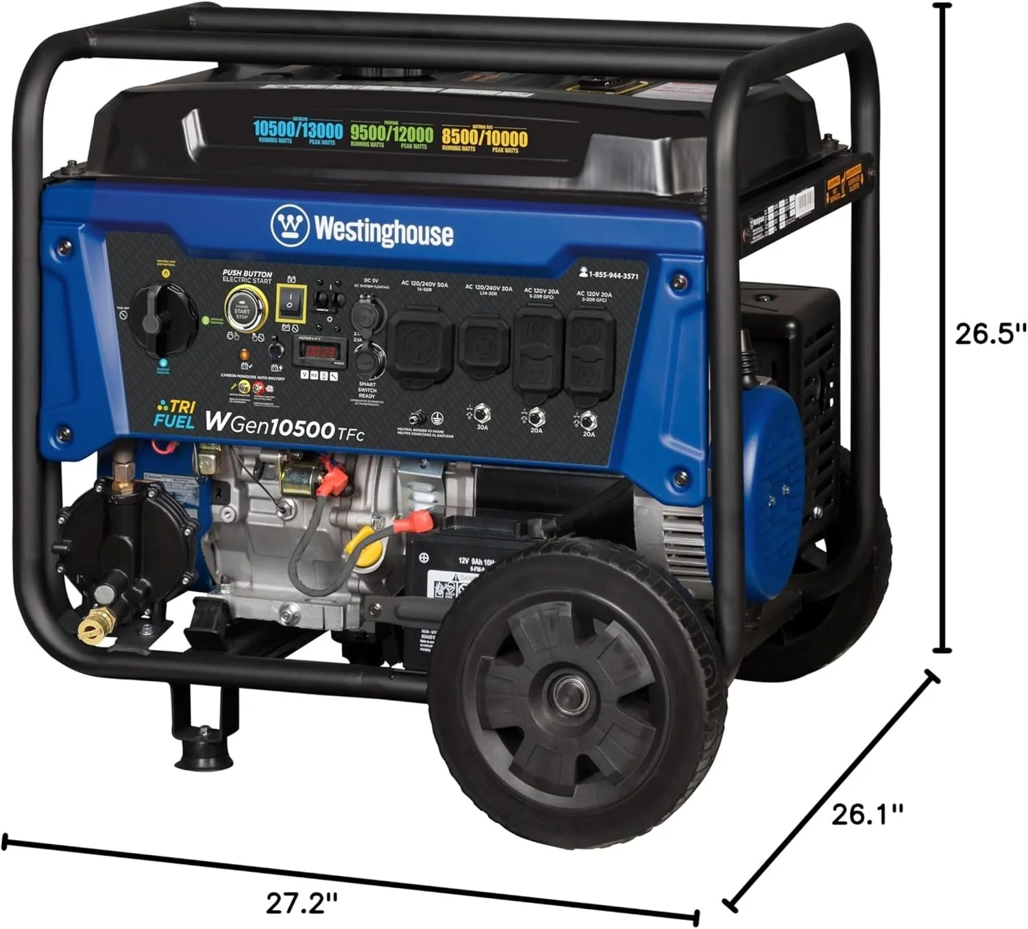 Westinghouse 13,500W Dual Fuel Portable Generator - Image 2