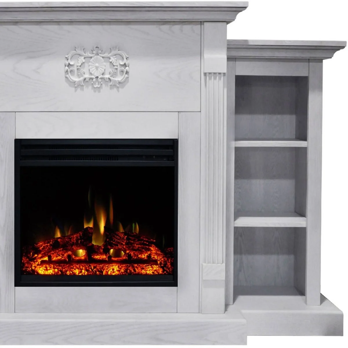 Cambridge Electric Fireplace with Display Shelves - Image 3