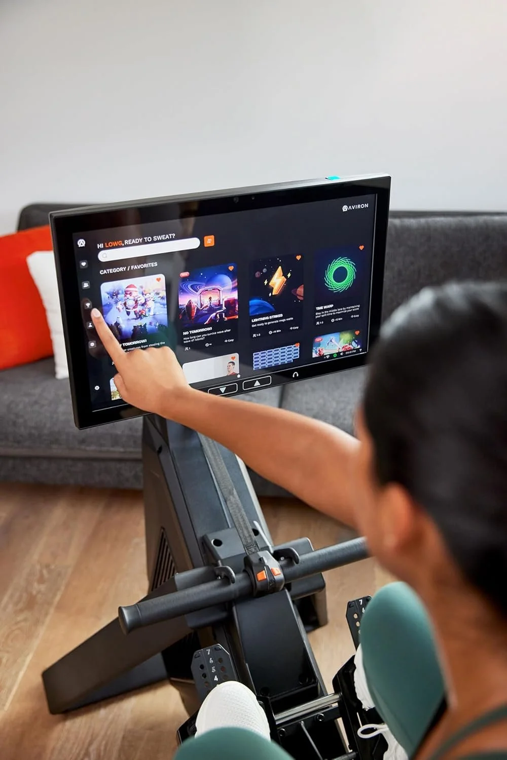 Aviron Interactive Rowing Machine with 22 Inch HD Touchscreen - Image 3