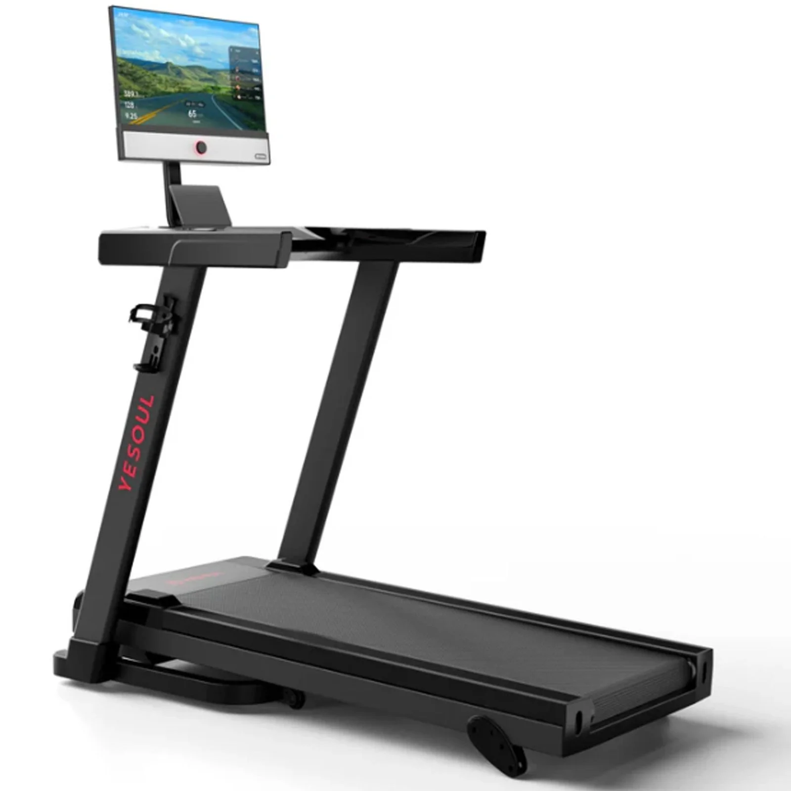 Yesoul Smart Folding Treadmill with 21.5 Inch Touchscreen and 3-Level Incline