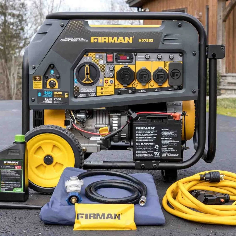 Firman 7500/9400W Dual Fuel Portable Generator with Electric Start - Image 3