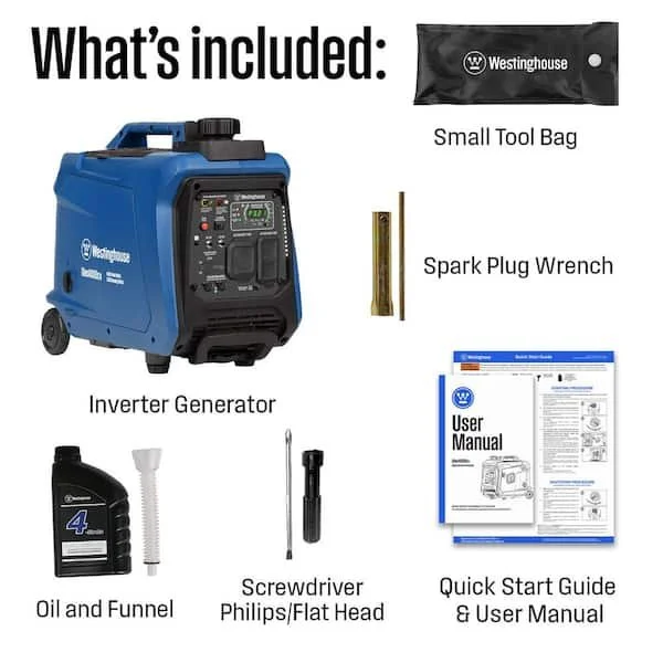 4,000W Gas Portable Inverter Generator with Recoil Start and LED Display - Image 3