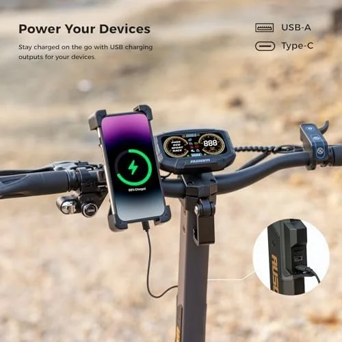 Ausom 2000W Dual Motor Off-Road Electric Scooter, 56 Mile Range, 31 MPH