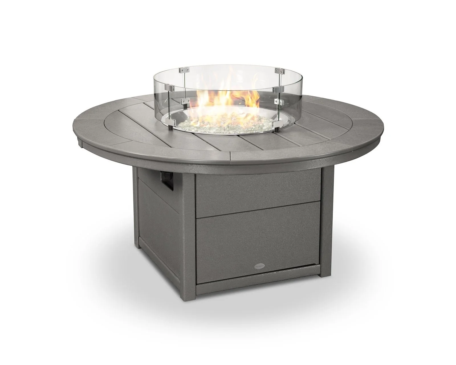 POLYWOOD 48 Inch Round Fire Pit Table