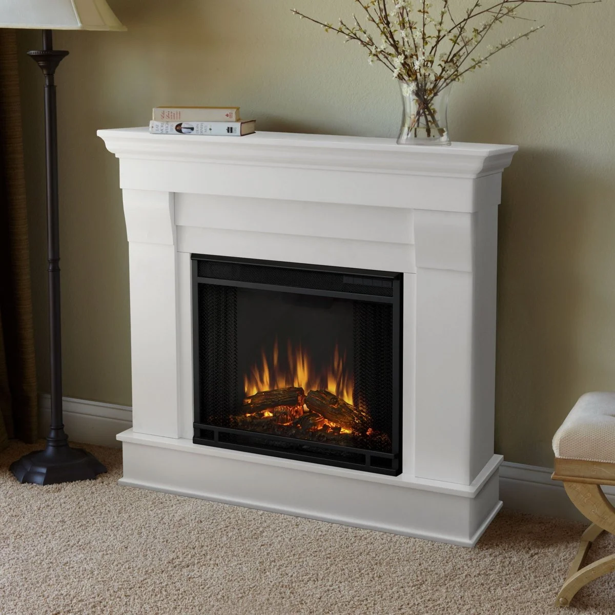 Real Flame Electric Fireplace with Mantel