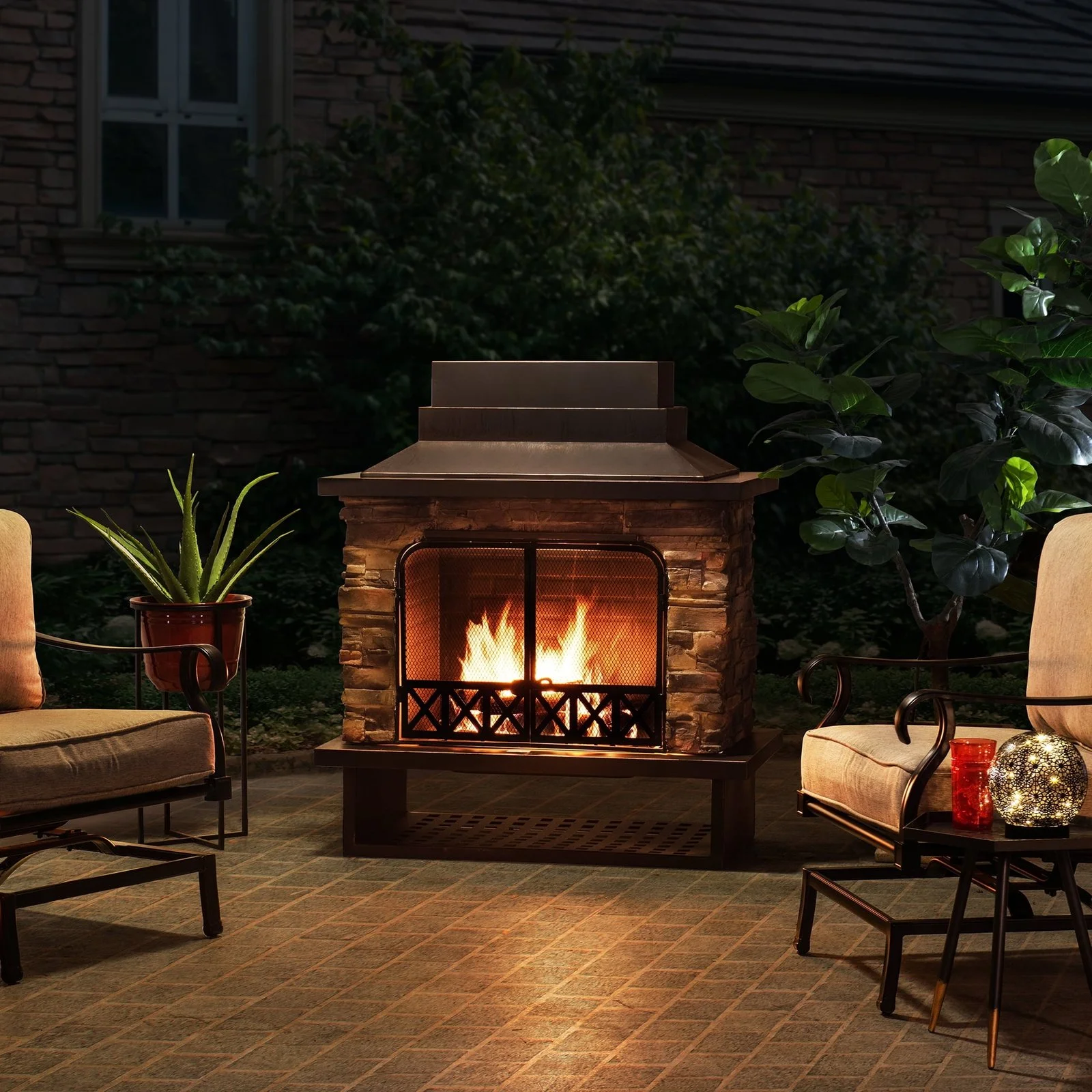 Sunjoy Wood Burning Outdoor Fireplace - Image 5