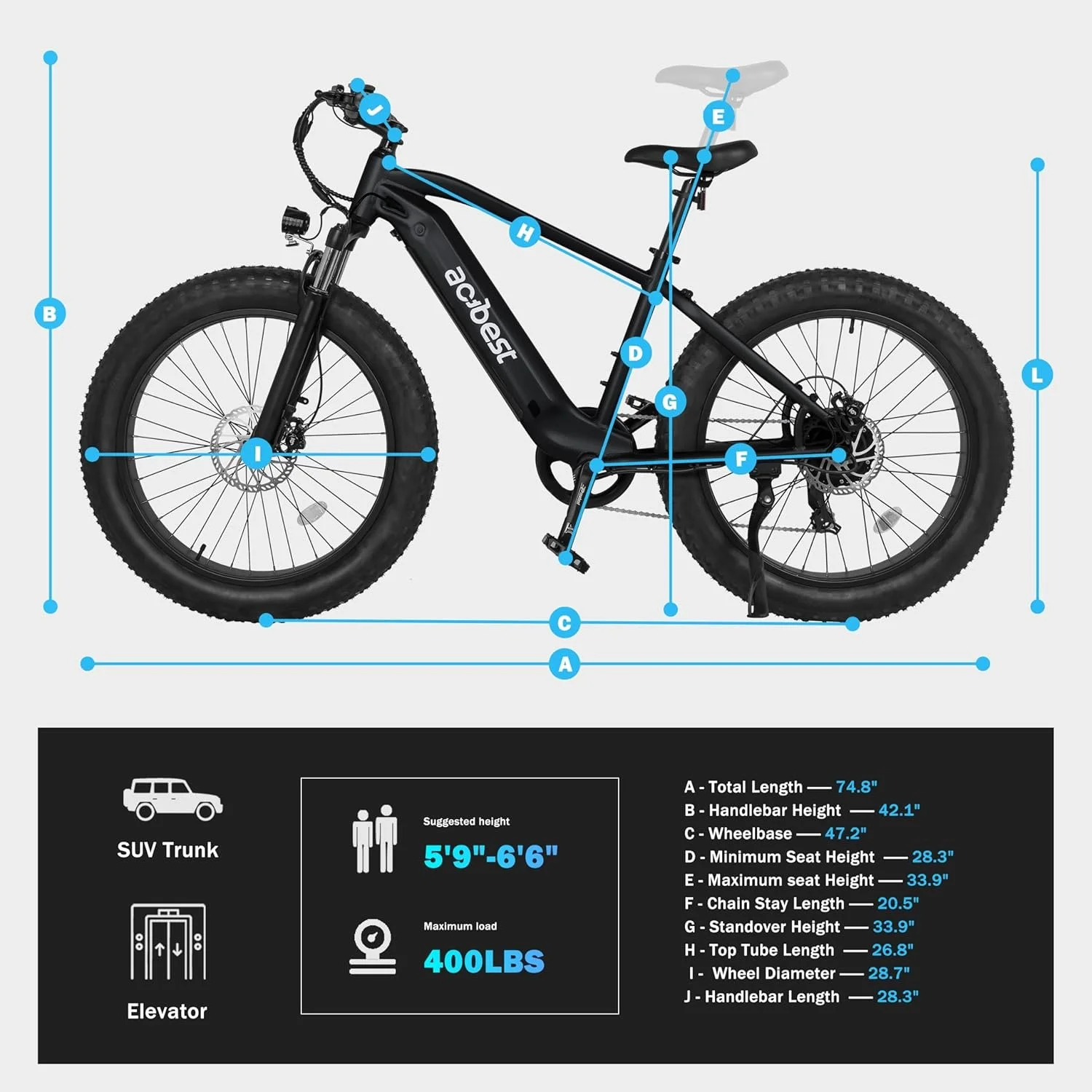 1400W All-Terrain Mountain Electric Bike with 65 Mile Range - Image 6