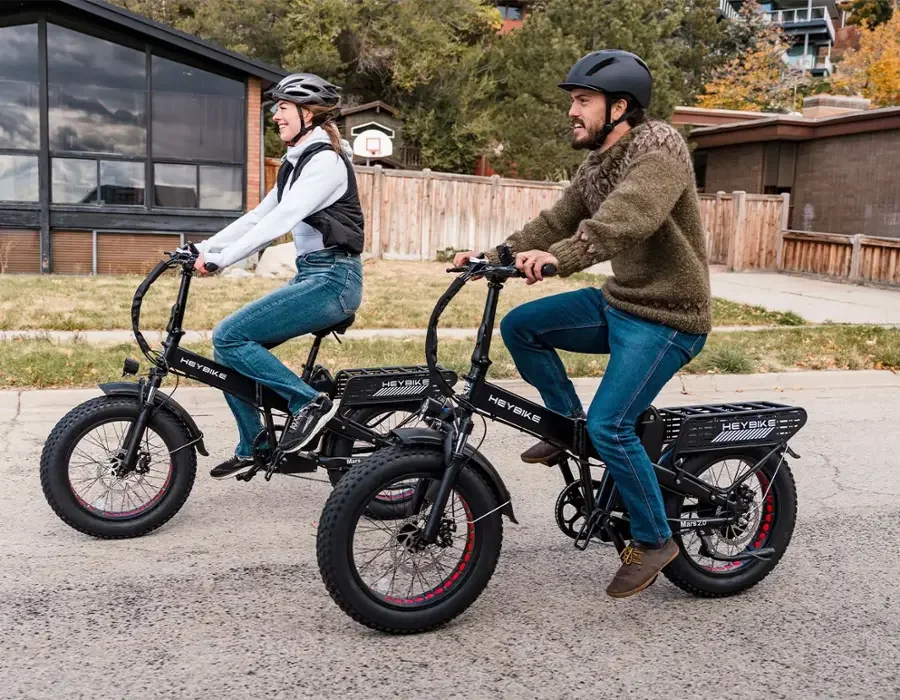 Heybike 1200W Fat Tire Mountain Electric Bike with 45 Mile Range, Grey - Image 6