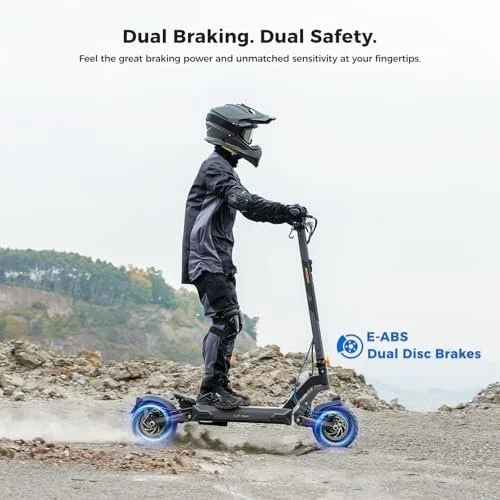 Ausom 2000W Dual Motor Off-Road Folding Electric Scooter, 40 MPH, 56 Mile Range - Image 5