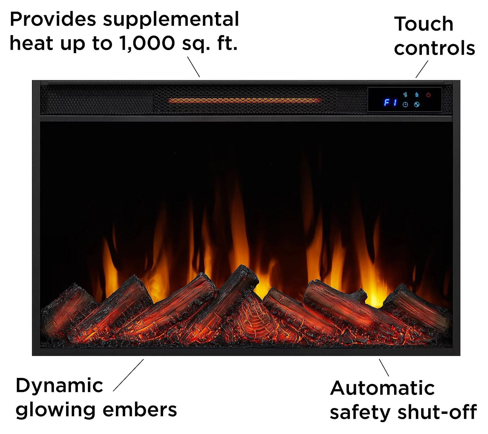 Real Flame 49 Inch Slim Electric Fireplace - Image 5
