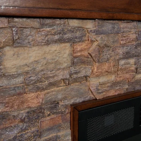 60 Inch Simulated Stone Electric Fireplace - Image 3