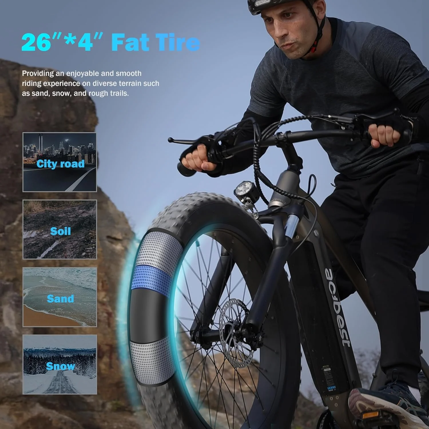 1400W All-Terrain Mountain Electric Bike with 65 Mile Range - Image 4