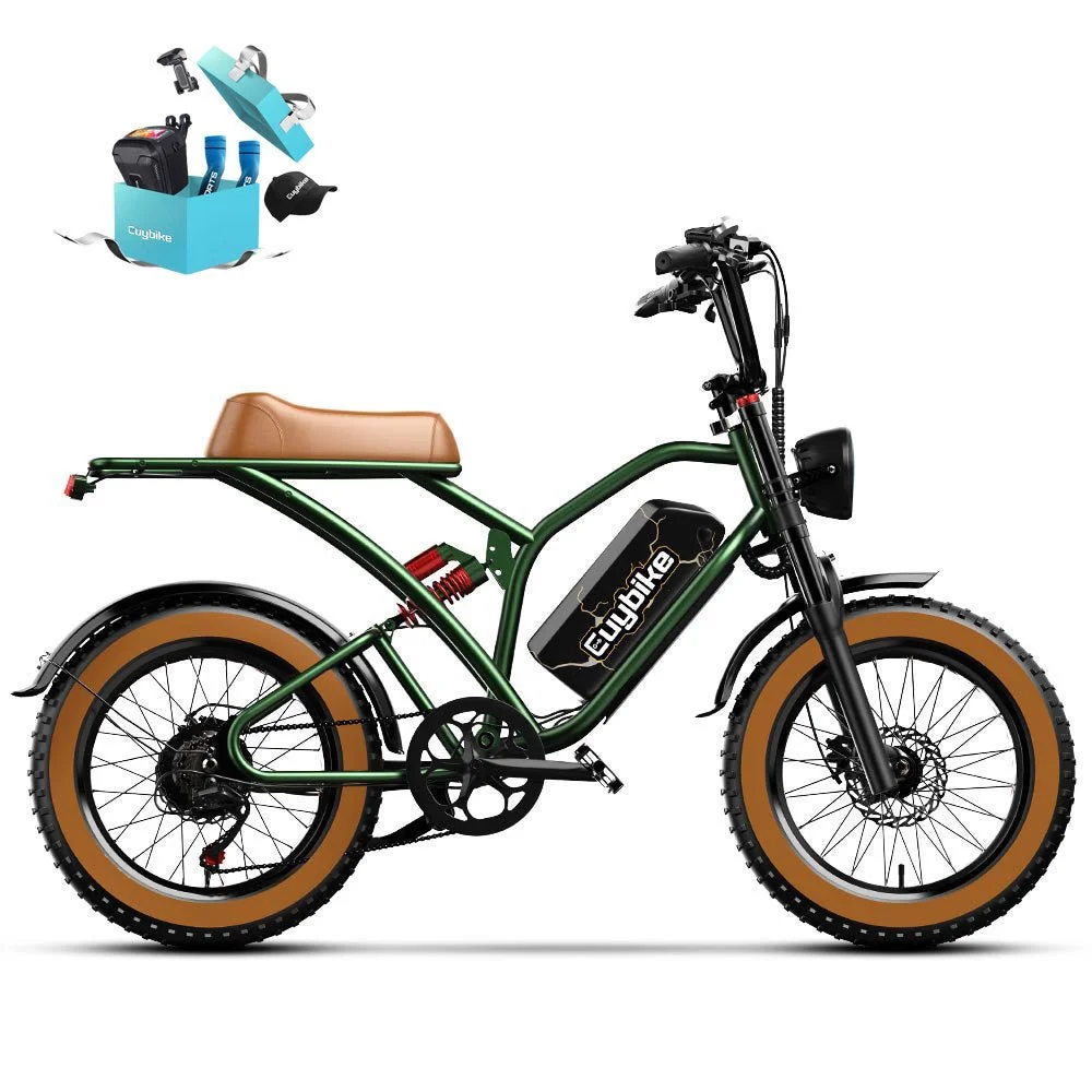 Euybike Moped-Style Fat Tire Electric Bike - Image 3
