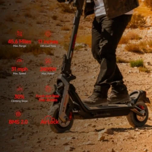 Segway 2400W Dual Suspension Electric Scooter, 31 MPH, 45 Mile Range - Image 3