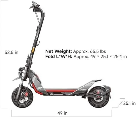 Segway 1600W Off-Road Electric Scooter with Dual Suspension, 43.5 Mile Range - Image 2