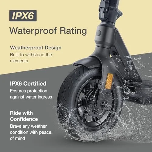 1300W Fast Electric Scooter for Adults with IPX6 Water Resistance - Image 2