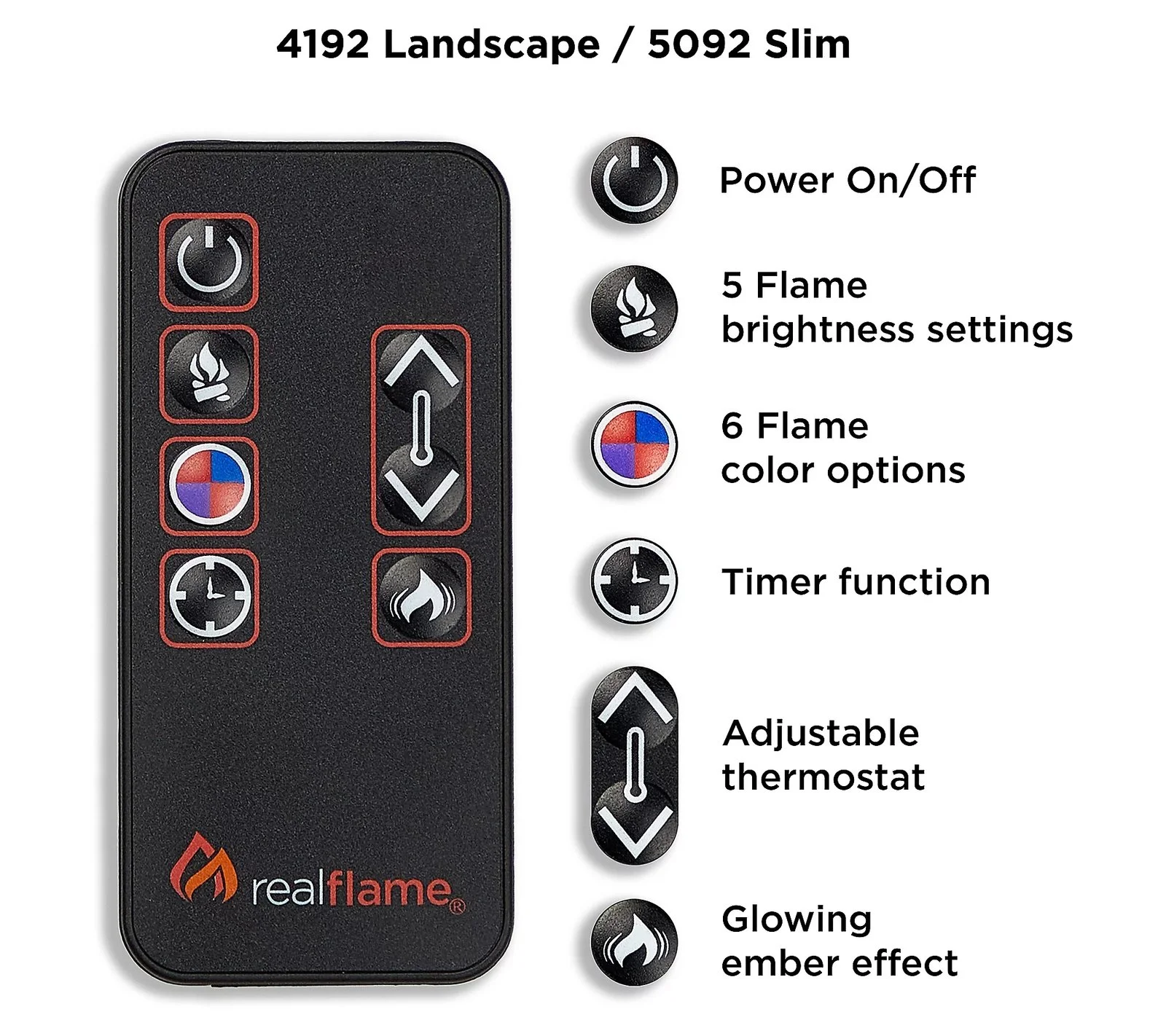 Real Flame 49 Inch Slim Electric Fireplace - Image 3