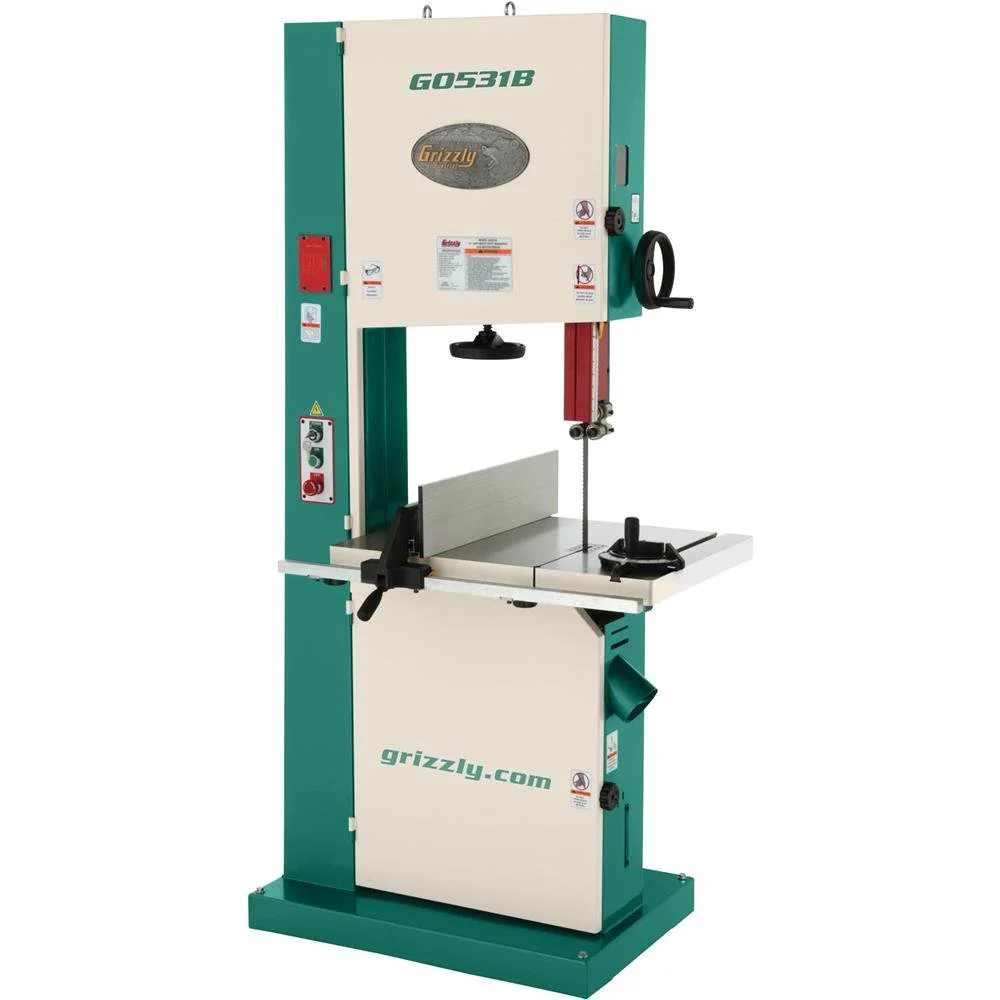 Grizzly 21 Inch 5 HP Industrial Bandsaw with Brake