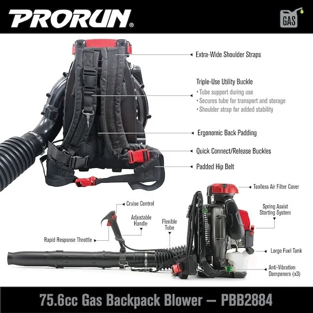 PRORUN Gas Backpack Leaf Blower - Image 3