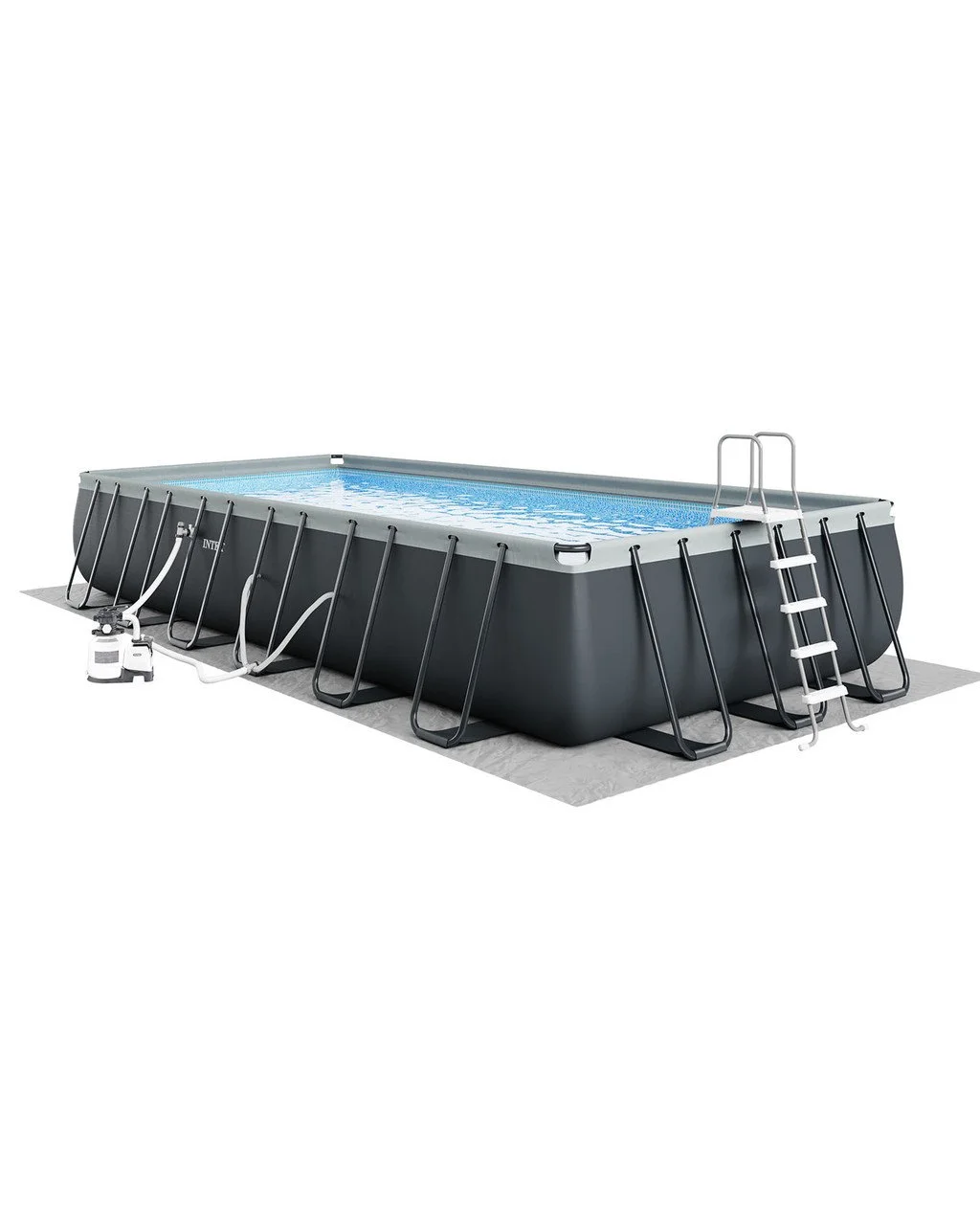 Intex Rectangular Frame Above Ground Swimming Pool Set