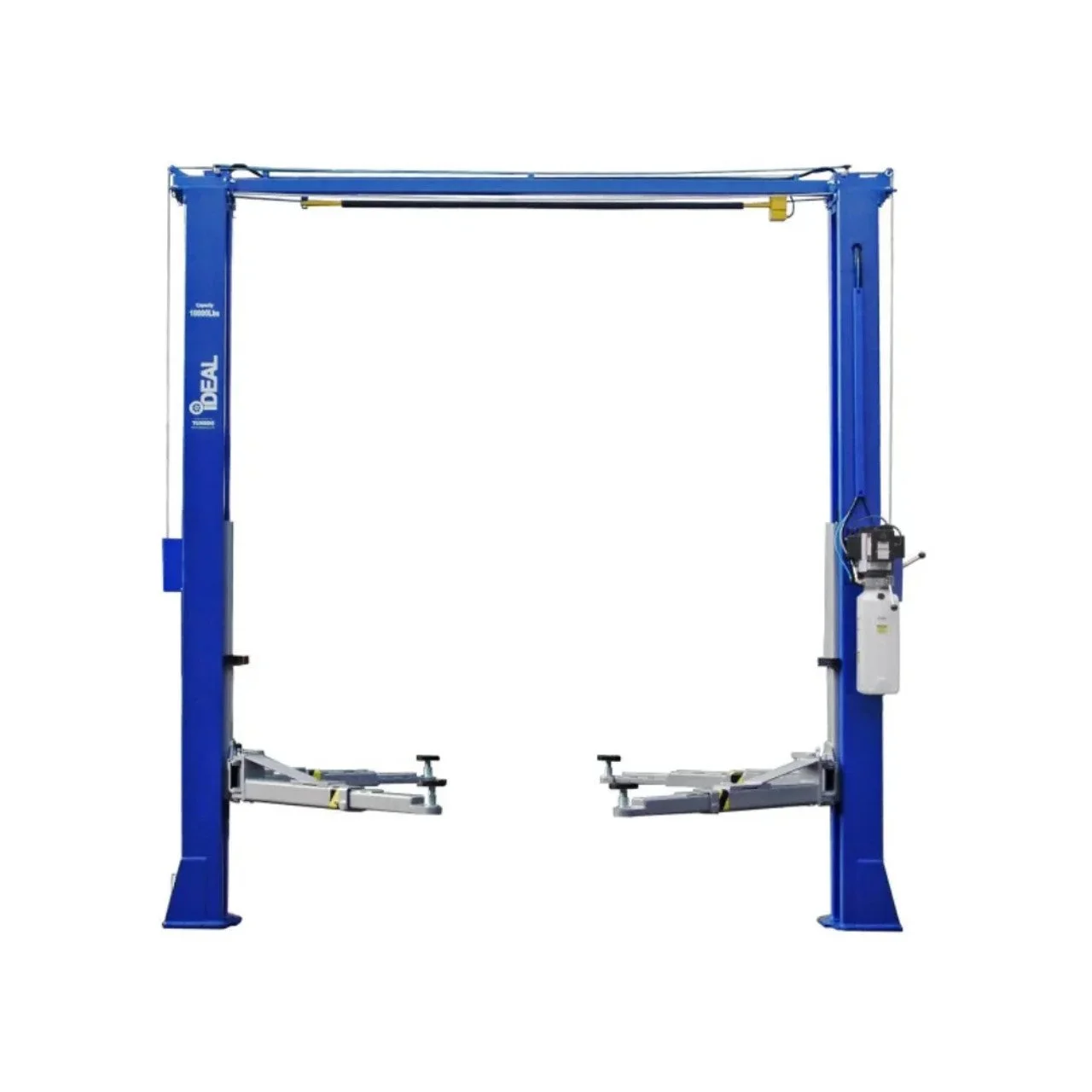 iDEAL 10,000 lb Clear Floor 2-Post Bi-Symmetrical Car Lift