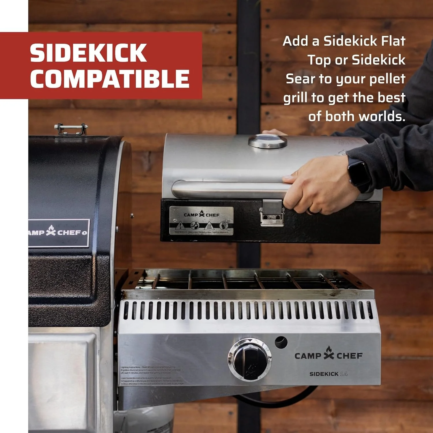Camp Chef 36 Inch Wood Pellet Grill and Smoker with Sidekick