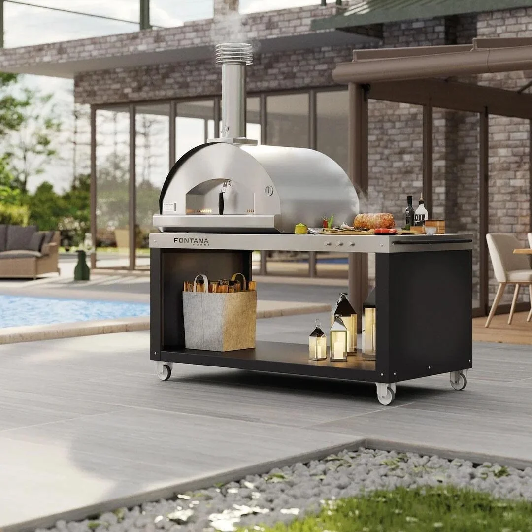 Fontana Wood-Fired Pizza Oven, Stainless Steel - Image 2