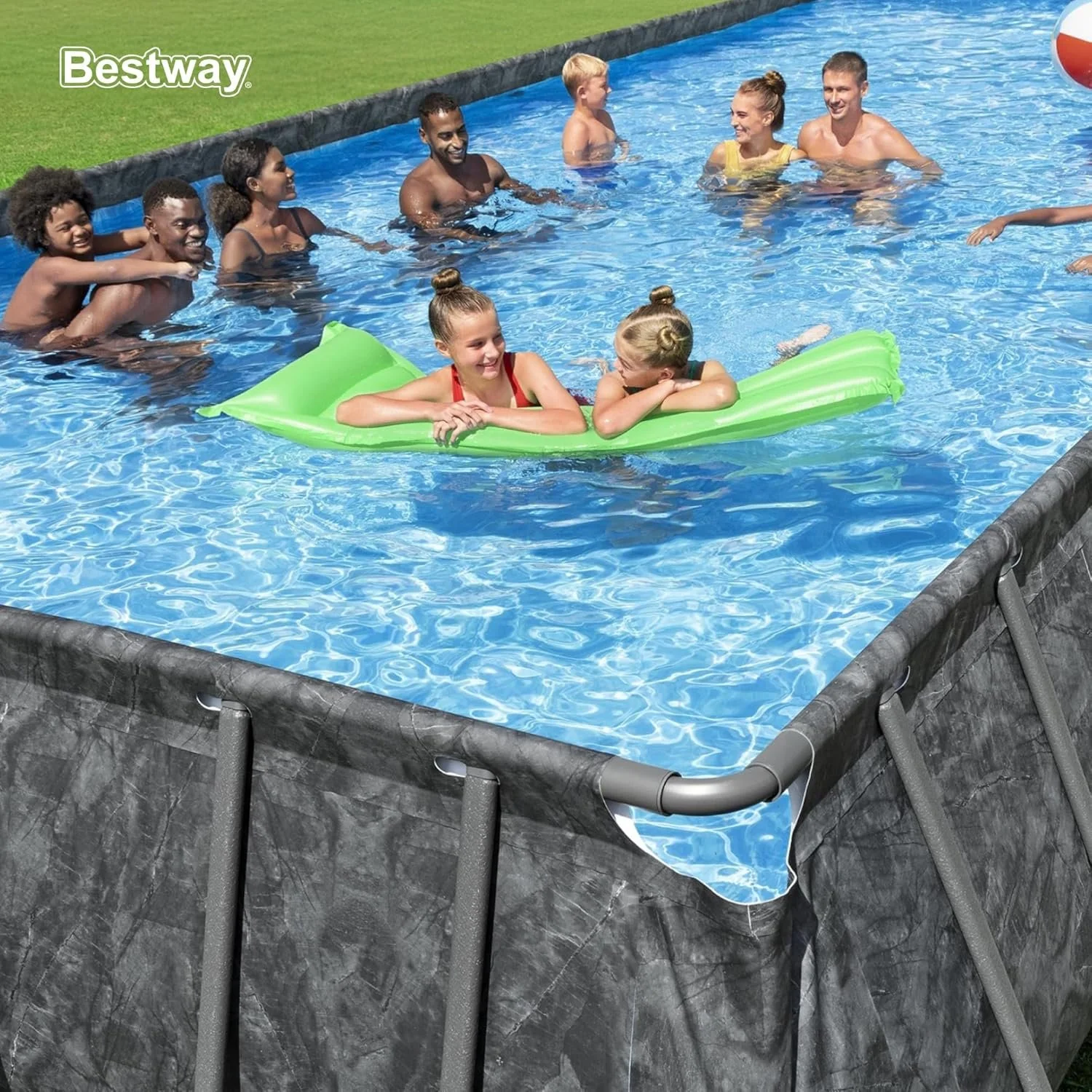 Bestway 18 x 9 ft x 52 Inch Rectangular Above Ground Swimming Pool - Image 3