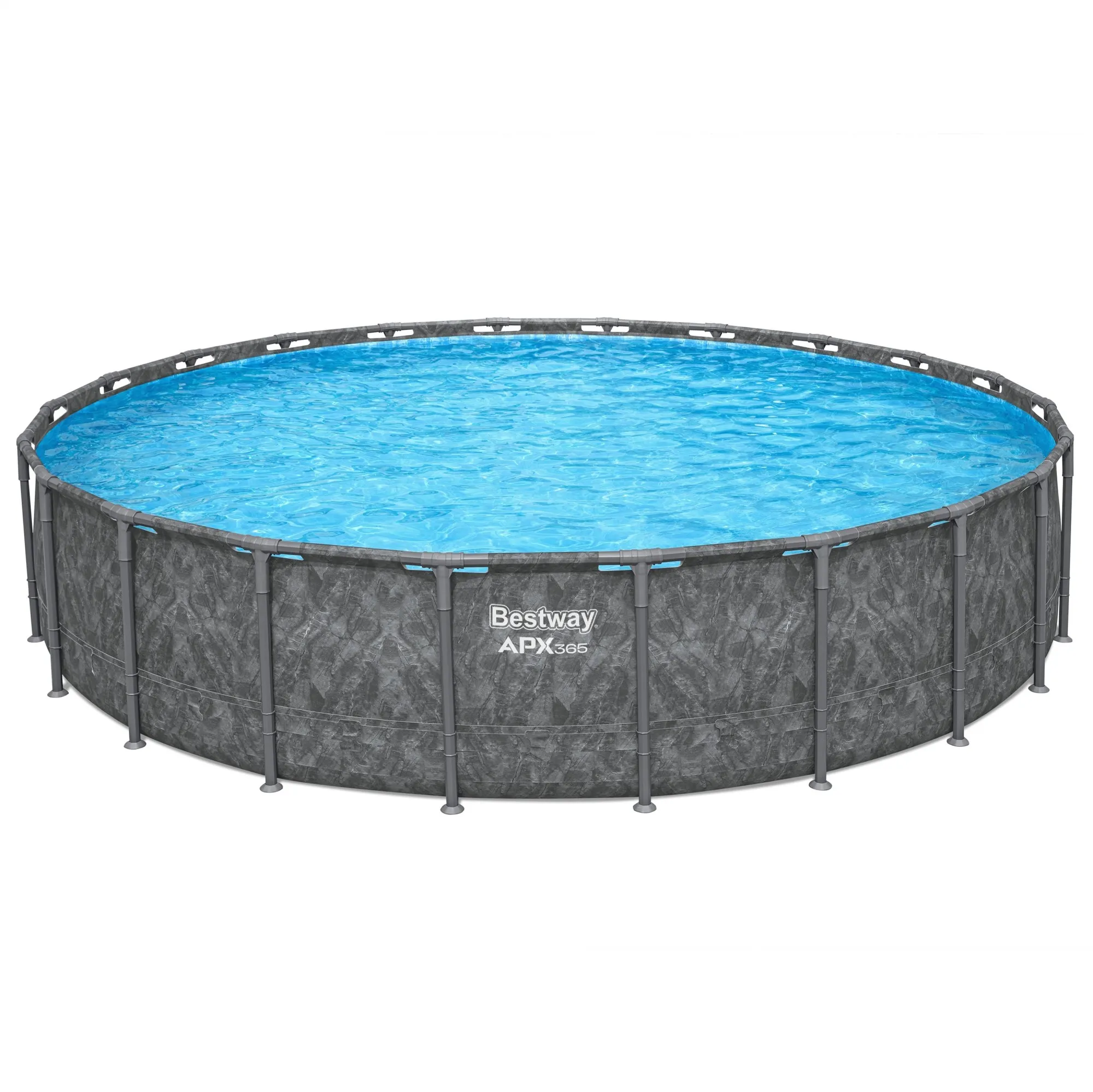 Bestway 22 ft x 52 Inch Round Above Ground Pool Set with Pump and Ladder