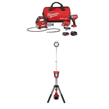 Milwaukee 1/2 Inch High Torque Impact Wrench Combo Kit with Tower Light