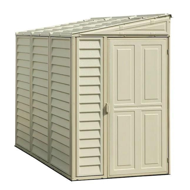 DuraMax 4 x 8 ft Lean-To Vinyl Storage Shed, Off-White - Image 4