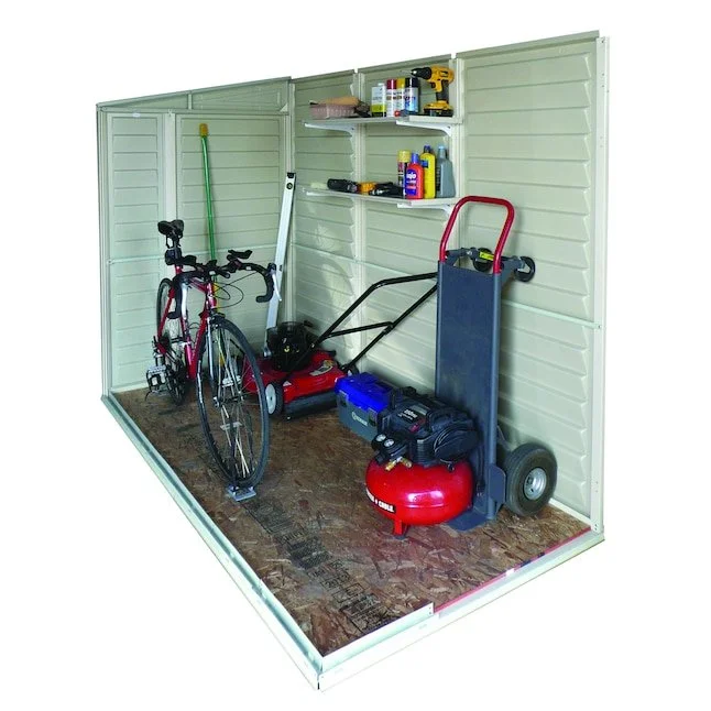 DuraMax 4 x 8 ft Lean-To Vinyl Storage Shed, Off-White - Image 3