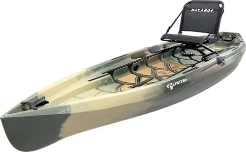 NuCanoe Sit-on-Top Fishing and Hunting Kayak, Pedal Drive Compatible