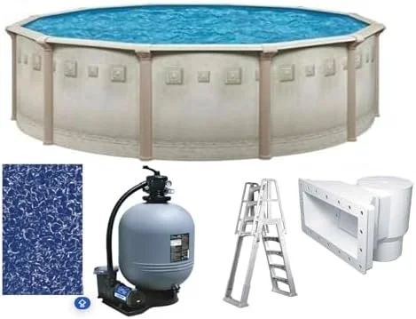 27 ft x 52 Inch Round Above Ground Swimming Pool Package