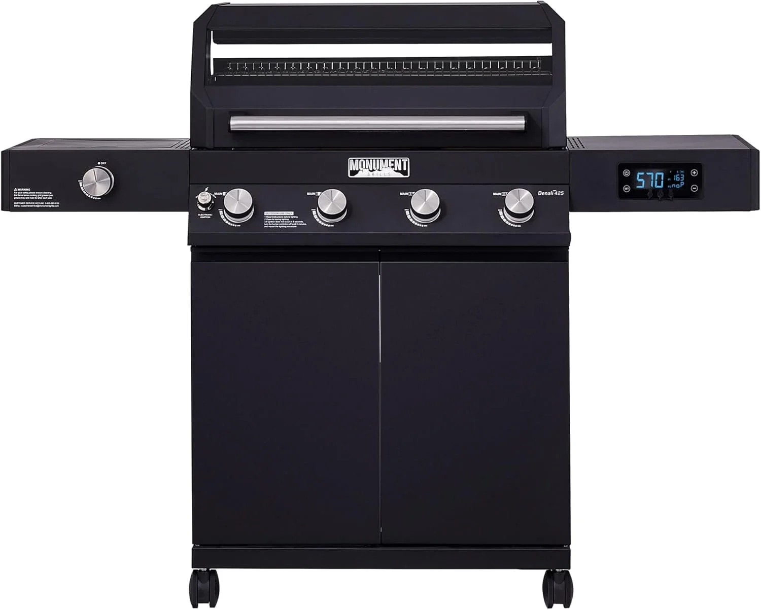 Monument Grills Smart Propane Gas Grill, Black - Image 4