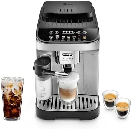 De'Longhi Automatic Espresso and Coffee Machine with Auto Milk Frother, Silver